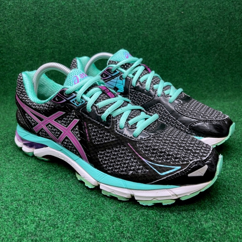 Asics GT-2000 3 Running Shoes Women's 9.5 Athletic Black Teal Purple